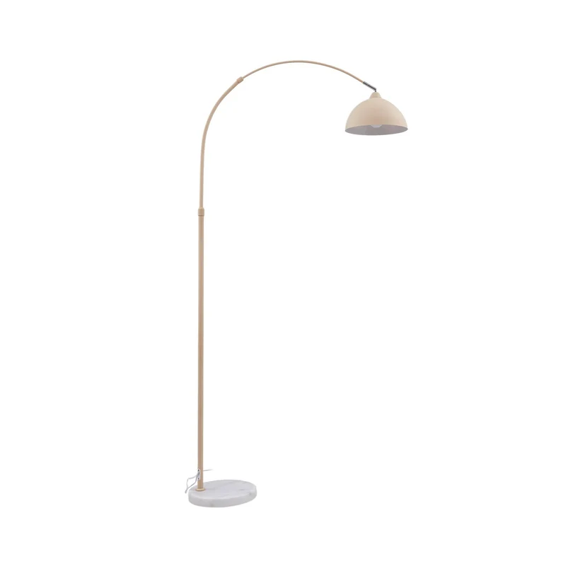 B-Ware Lindby Stehlampe Tonka beige Metall Marmor E27 LED Stehleuchte Leuchte Lampe