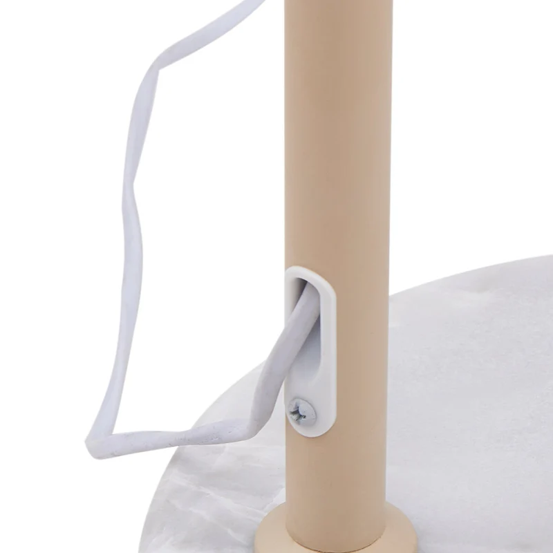 B-Ware Lindby Stehlampe Tonka beige Metall Marmor E27 LED Stehleuchte Leuchte Lampe