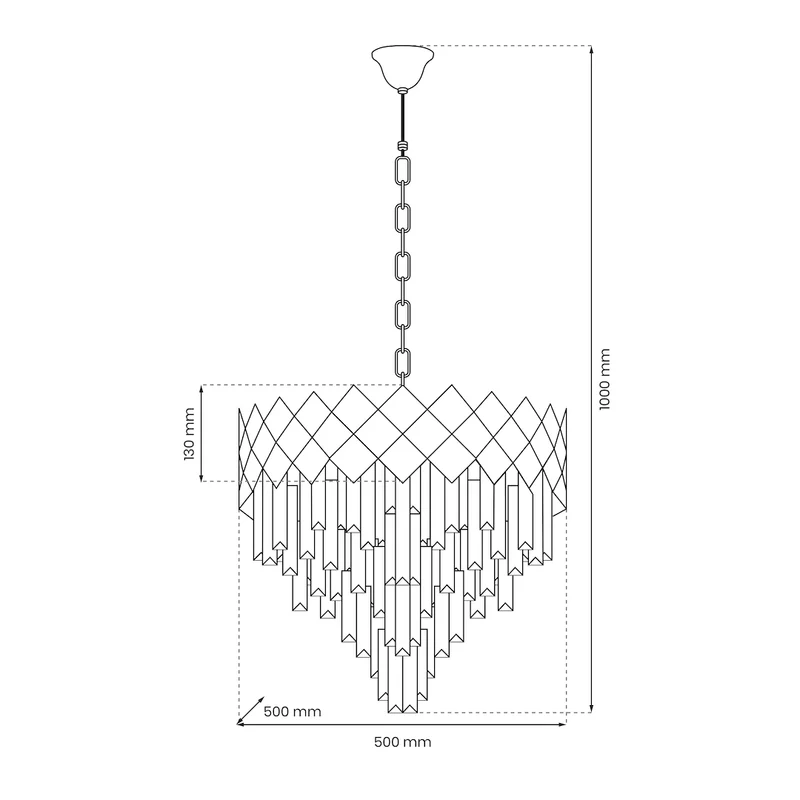 B-Ware Kronleuchter Lampe Leuchte CARISMA CHROME E14 Hängeleuchte 9 Flammig Wohnzimmer