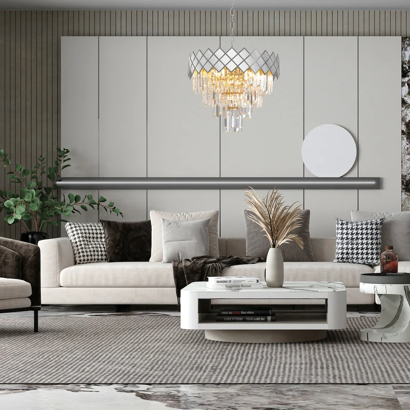 B-Ware Kronleuchter Lampe Leuchte CARISMA CHROME E14 Hängeleuchte 9 Flammig Wohnzimmer