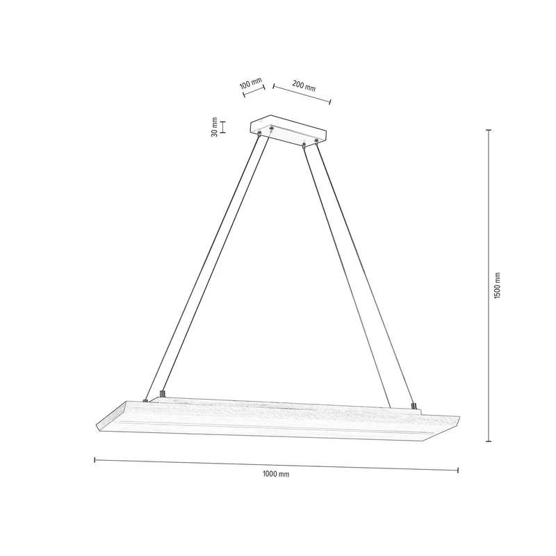 B-Ware Envostar Pendelleuchte Hängelampe LED Eiche Metall Holz schwarz Tribe808