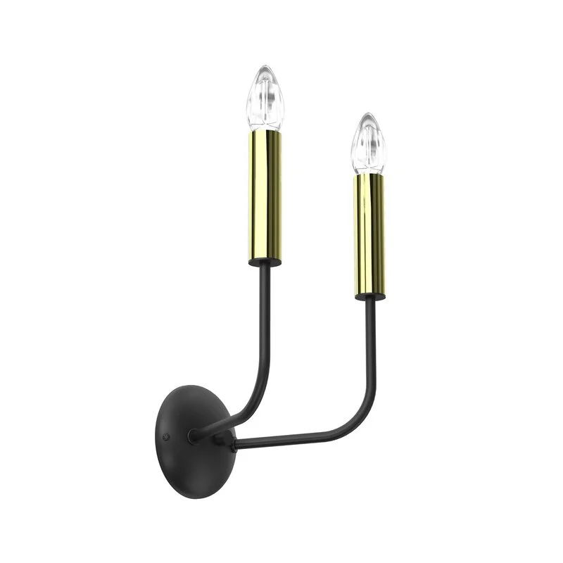 B-Ware Hedwig Wandleuchte Wandlampe Leuchte Leuchterdesign schwarz matt gold matt Stahl