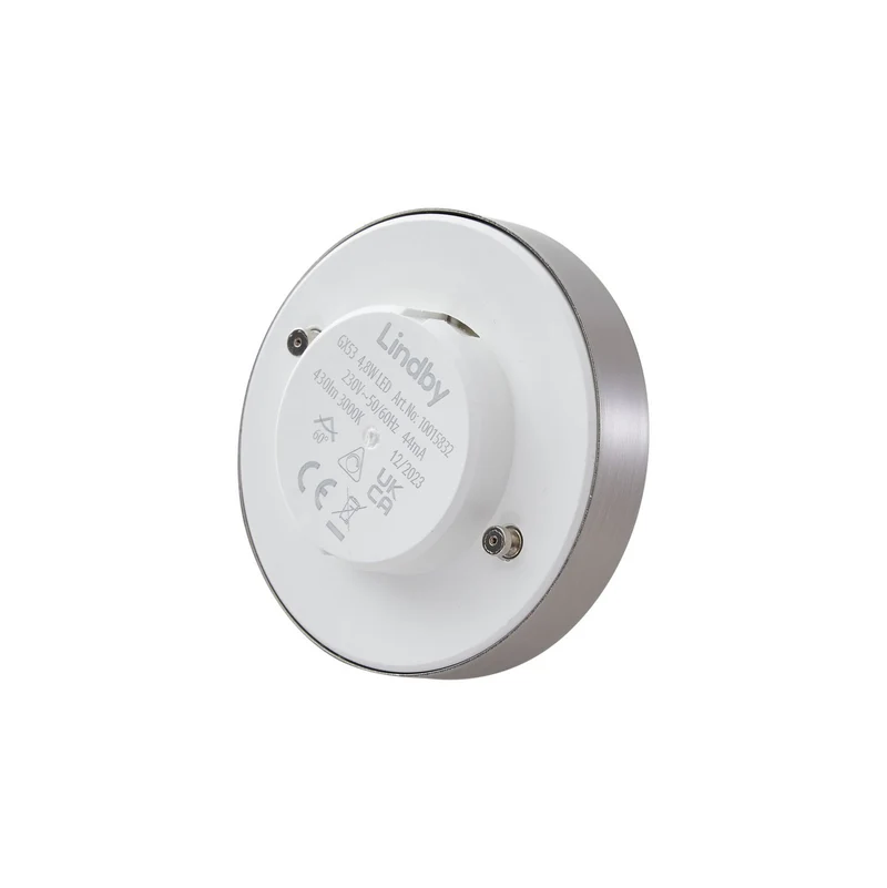 B-Ware Lindby LED Lampe Reflektor Leuchtmittel GX53 Warmweiß Nickel Dimmbar 2 STÜCK