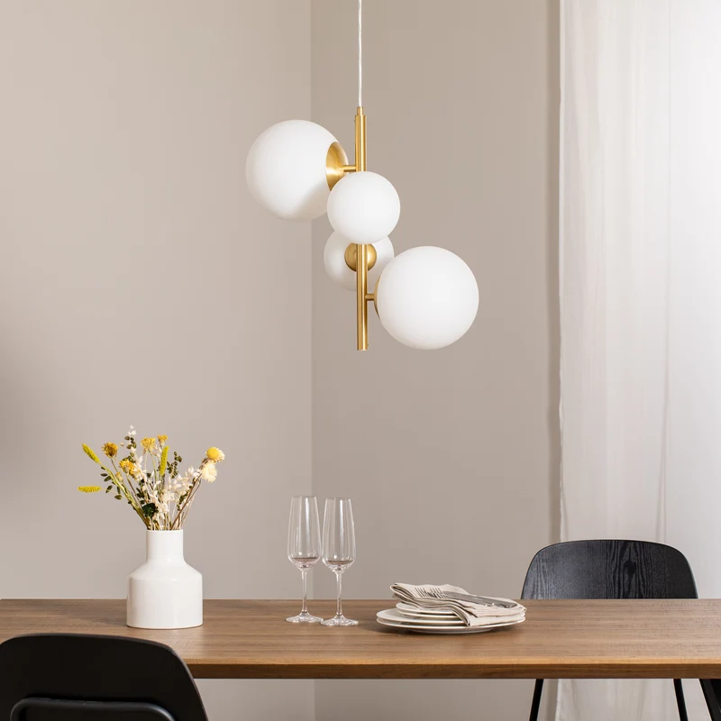 B-Ware ALDEX Hängeleuchte Joel Deckenlampe Pendelleuchte messing/weiß 4-flammig E2892