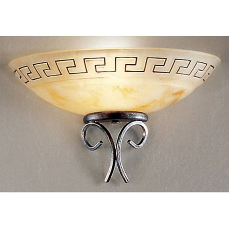 Greca Wandleuchte Halbschale 18cm