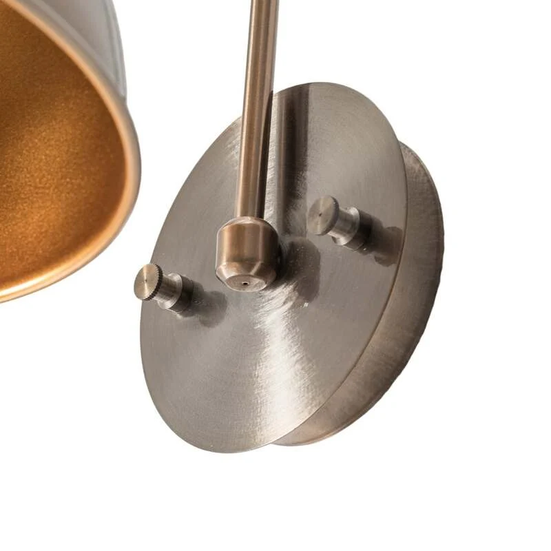 B-Ware Opviq Wandleuchte Lampe Saglam Metall gold Höhe 36 cm Innenbeleuchtung