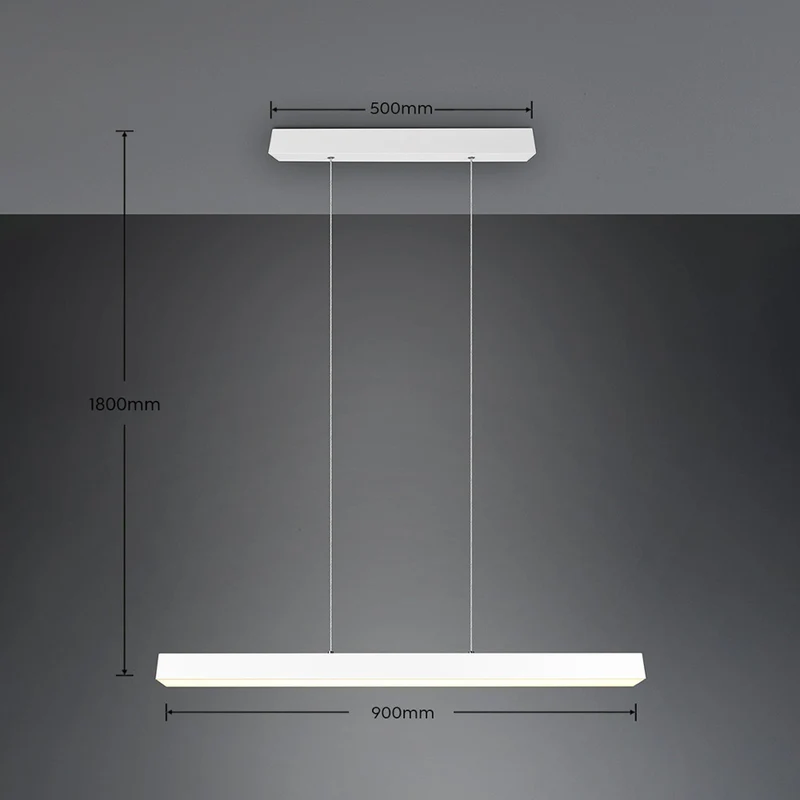 B-Ware TRIO LIGHTING LED-Pendelleuchte Paros DUOline balken weiß matt Hängelampe La261