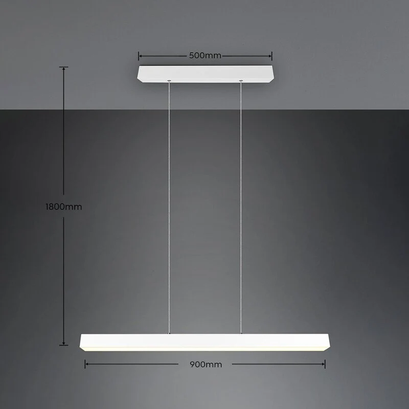 B-Ware TRIO LIGHTING LED-Pendelleuchte Paros DUOline balken weiß matt Hängelampe La261