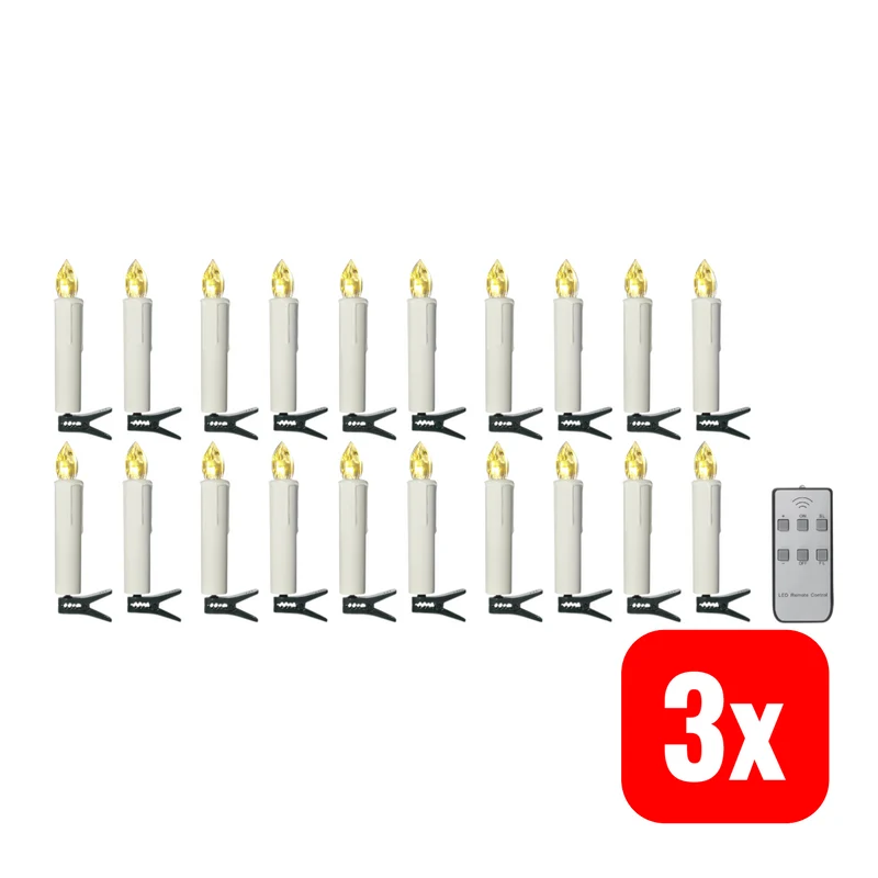 B-Ware Sygonix SY-4531628 Weihnachtsbaum-Beleuchtung Innen batterie 20 LEDs 3 STÜCK