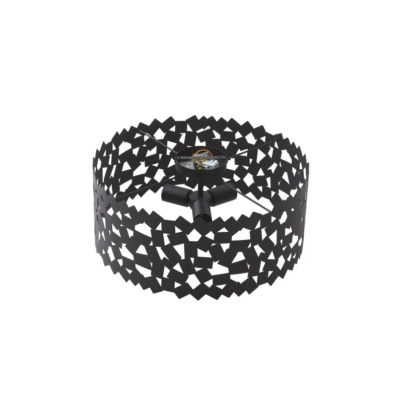 B-Ware Lucande Deckenleuchte Deckenlampe Aeloria Eisen schwarz 50 cm E27 LED Leuchte
