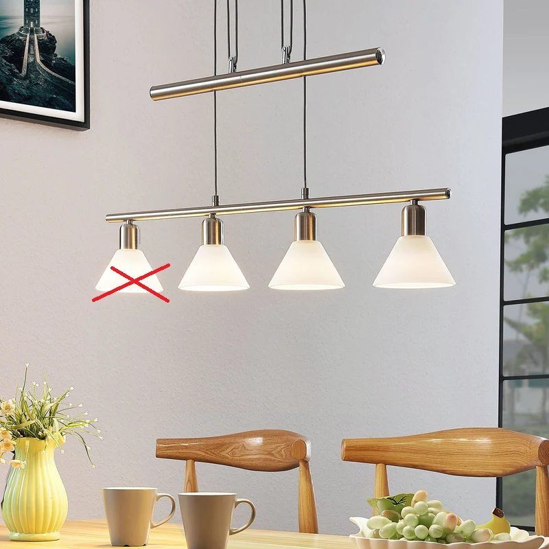 B-Ware Lindby Pendelleuchte Delira Deckenlampe Hängelampe 4-flammig E14 SIEHE TEXT/FOTO
