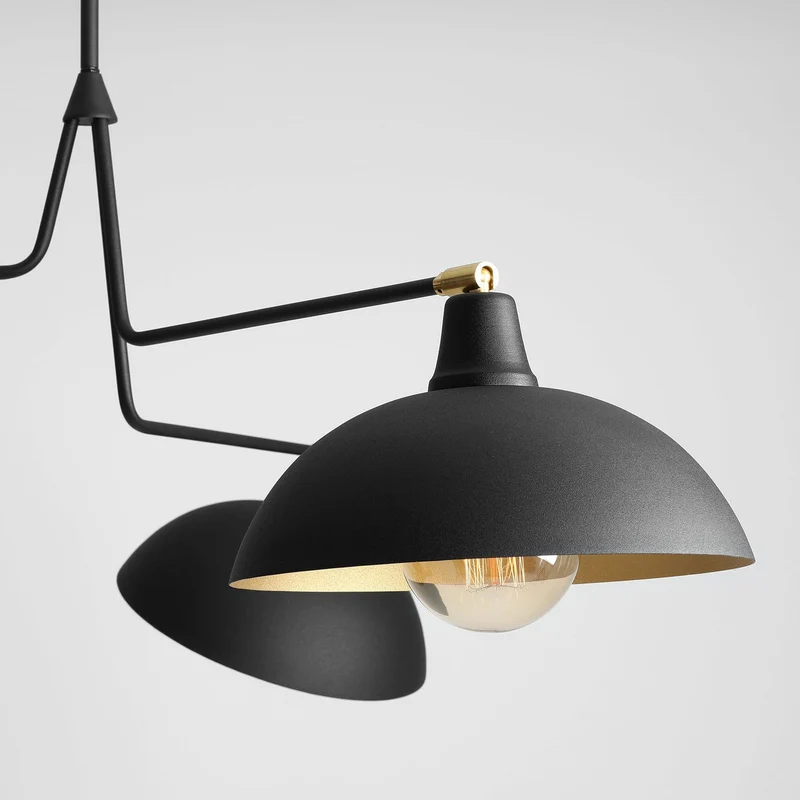 B-Ware Hängeleuchte 1036 dreiflammig schwarz-gold E27 Hängelampe Lampe Leuchte Spot
