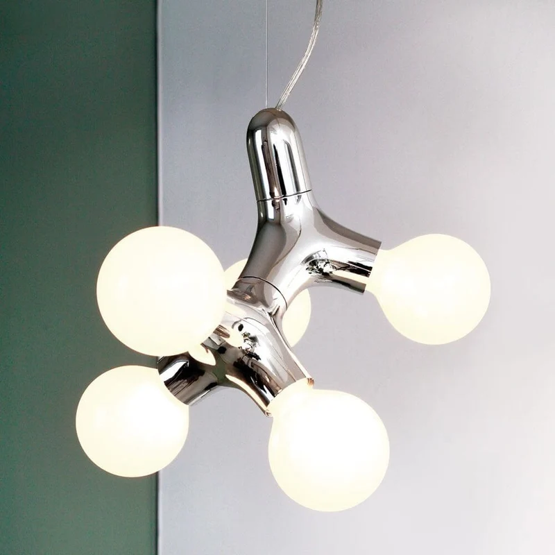 DNA Double-5 Pendelleuchte Chrom