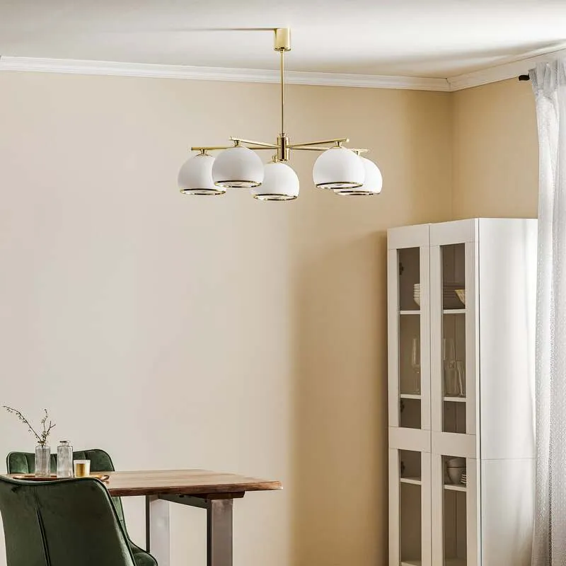 B-Ware Hängeleuchte Mina fünfflammig messing Hängelampe Lampe Leuchte SIEHE TEXT/FOTO