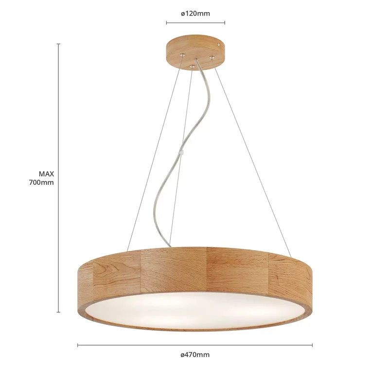 Envostar Pendellampe Kerio Ø 47 cm eiche Pendellampe Spot Licht SIEHE TEXT/FOTO