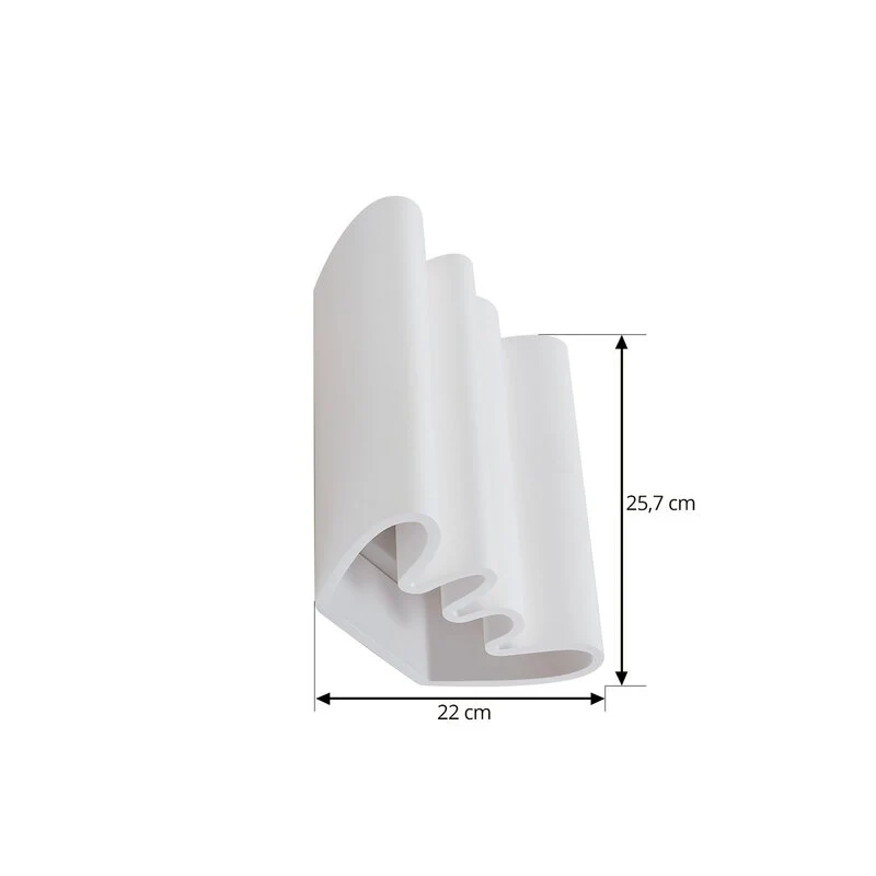 B-Ware Lindby Wandleuchte Novali weiß Gips up down 26 cm G9 Wandlampe SIEHE TEXT/FOTO