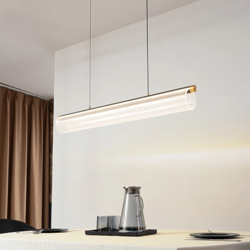 B-Ware Lucande Pendelleuchte Hängeleuchte LED transparent Acryl Metall Alania