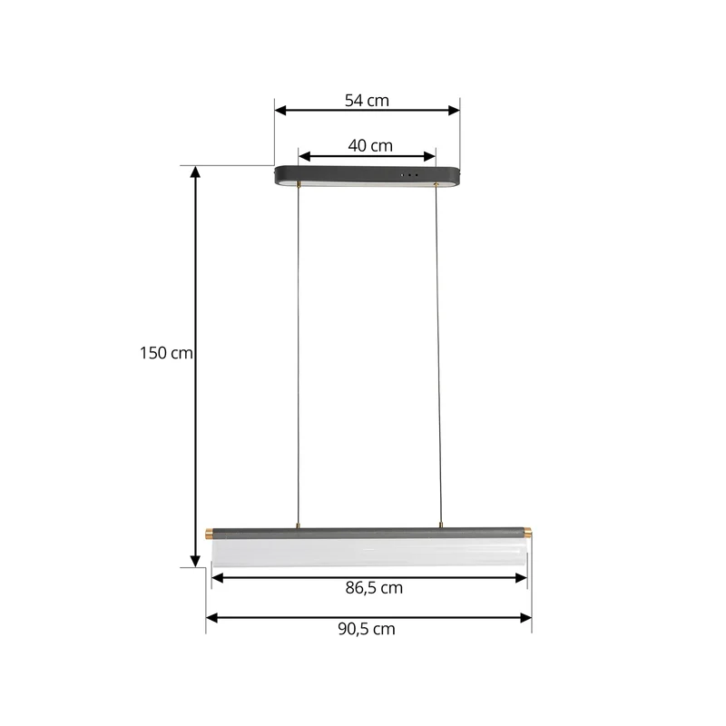 B-Ware Lucande Pendelleuchte Hängeleuchte LED transparent Acryl Metall Alania