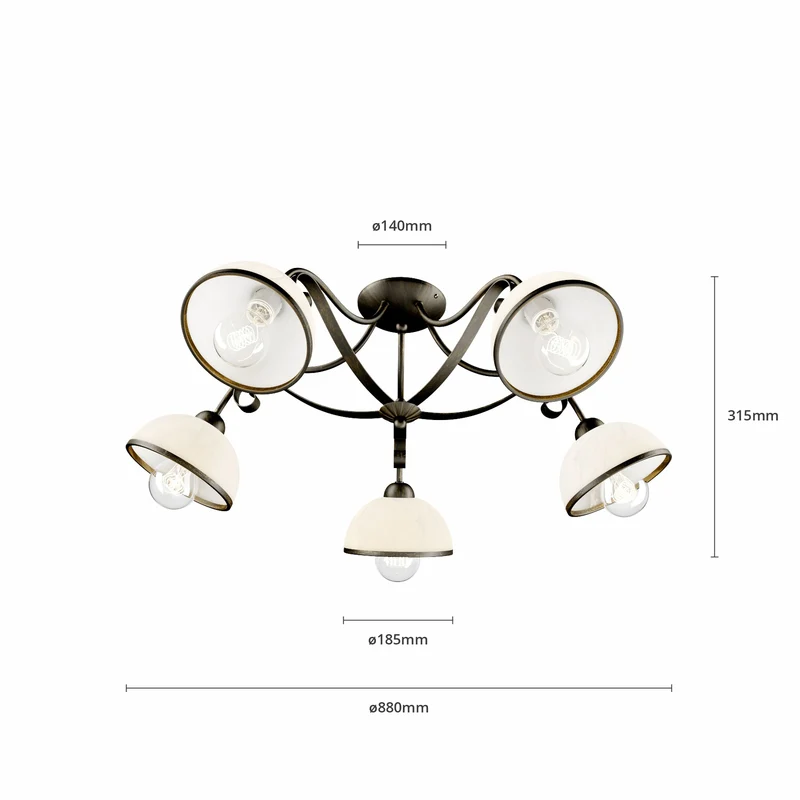 B-Ware Euluna Deckenlampe Antica Deckenlampe Deckenlicht Landhausstil SIEHE TEXT/FOTO