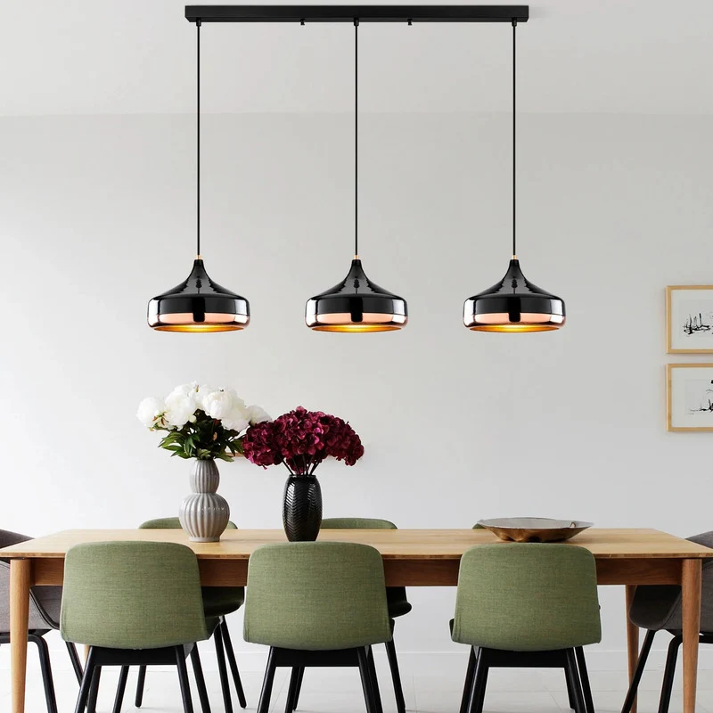 B-Ware Opviq Hängeleuchte Pendelleuchte Yildo schwarz Metall 146 cm SIEHE TEXT/FOTO