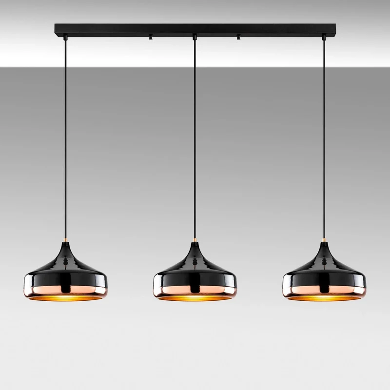 B-Ware Opviq Hängeleuchte Pendelleuchte Yildo schwarz Metall 146 cm SIEHE TEXT/FOTO