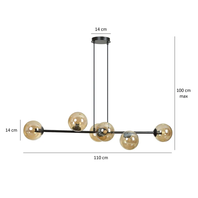 B-Ware EMIBIG LIGHTING Hängeleuchte Glassy Pendelleuchte Deckenleuchte Deckenlampe E14