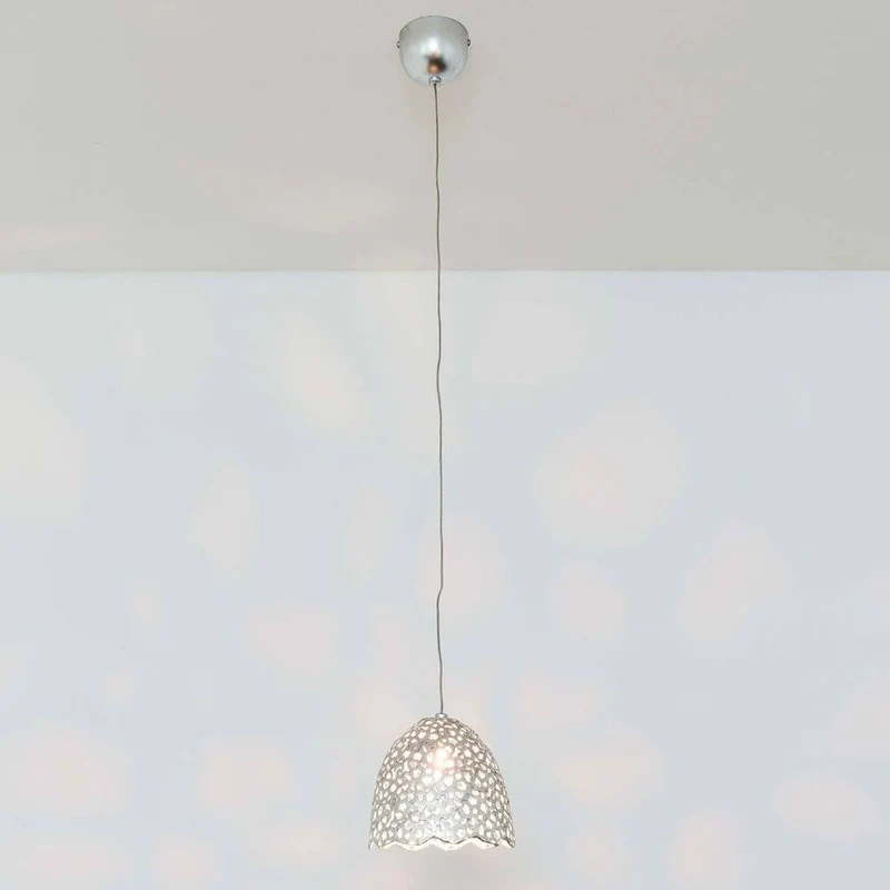 Pendelleuchte Lily Grande Eisen Silber
