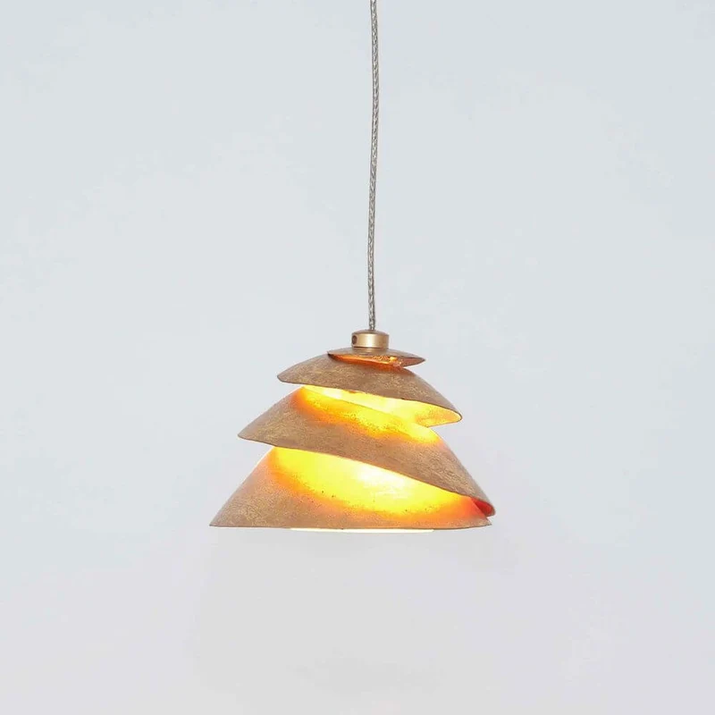 Pendelleuchte Snail Eisen Gold