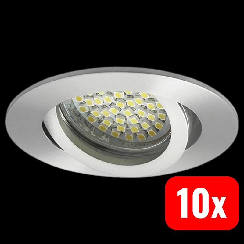 B-Ware Kanlux 18561 Einbauleuchte LED GX5.3 50 W Evit Deckenlampe Aluminium 10 STÜCK