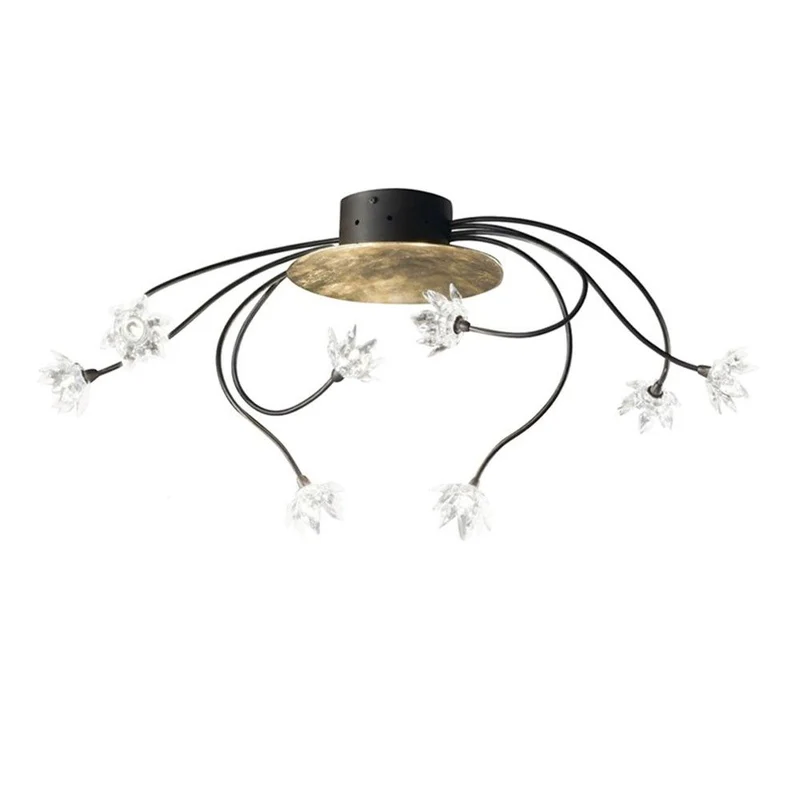 Fiorella Gold Deckenleuchte 8-flammig Arme Rost-antik 84cm