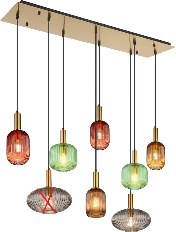 B-Ware Globo Lighting Normy Hängeleuchte Pendelleuchte messingfarben SIEHE TEXT/FOTO917