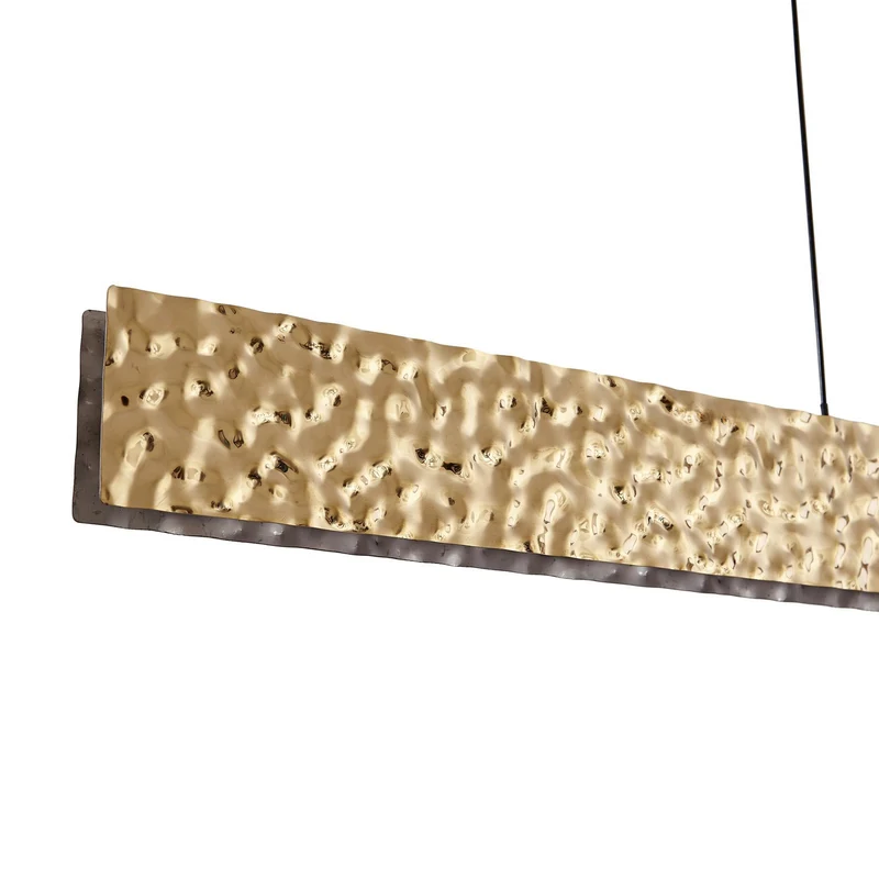 B-Ware Lucande LED Hängeleuchte Pendelleuchte Nivara gold Metall 117 cm