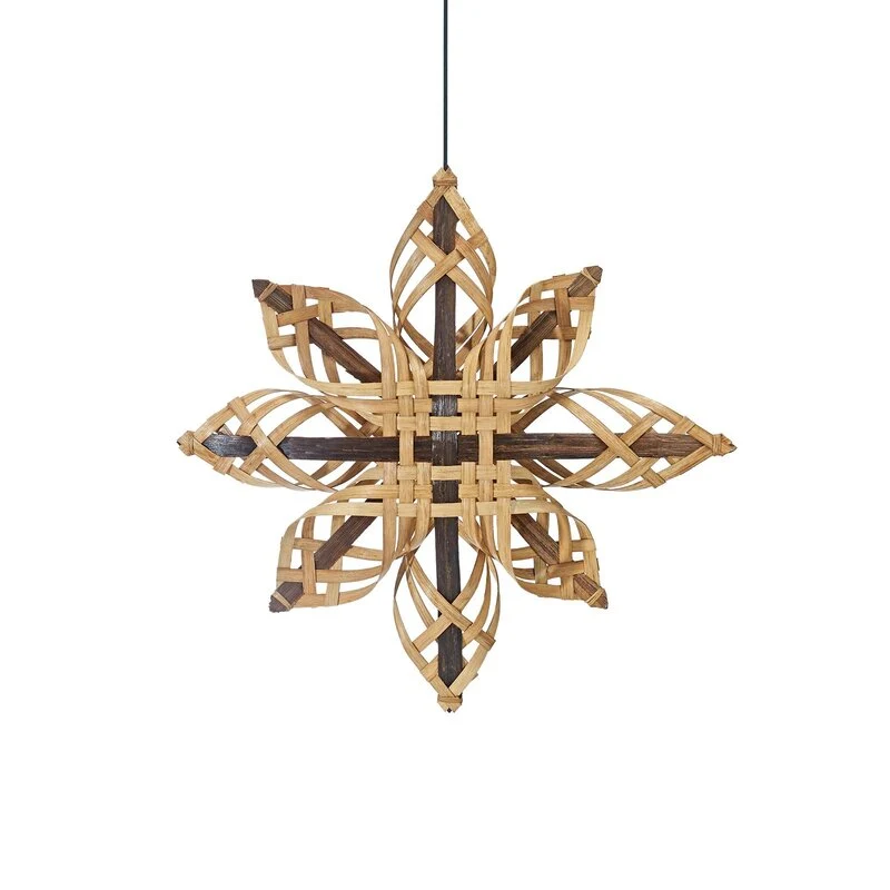 B-Ware PR Home Hängelampe Pendelleuchte Rattanlampe Ø82cm Naturmaterial SIEHE TEXT