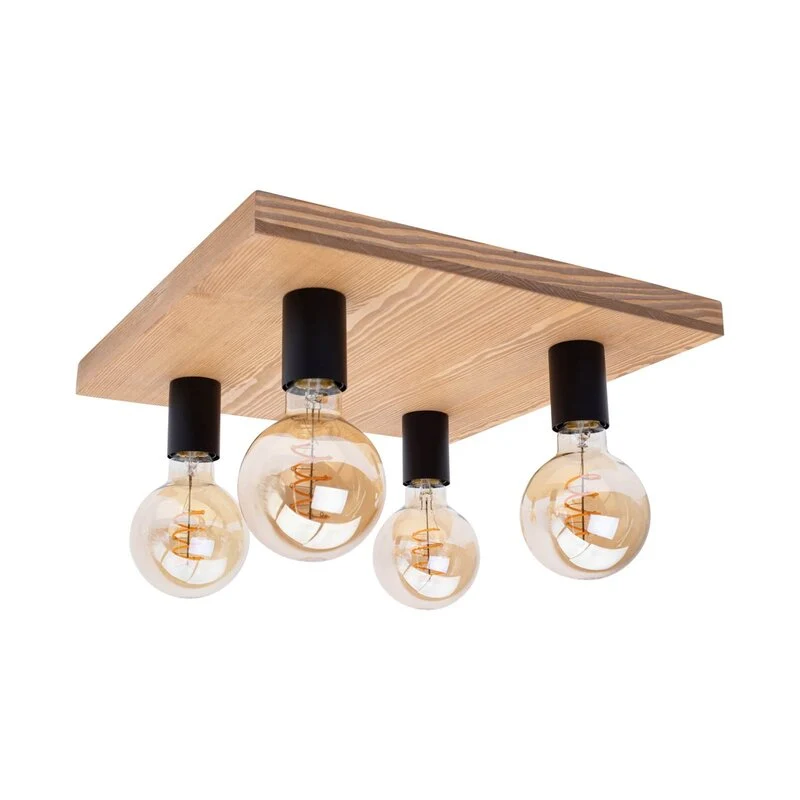 B-Ware Envostar Deckenlampe Lampe Leuchte Lobo Kiefer braun Holz Wohnzimmer SIEHE TEXT