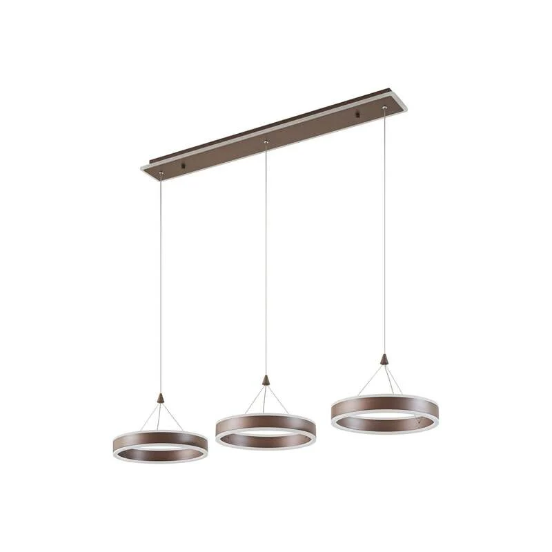 B-Ware Lucande Pendelleuchte Hängeleuchte LED Kolo braun dimmbar Leuchte Esszimmer