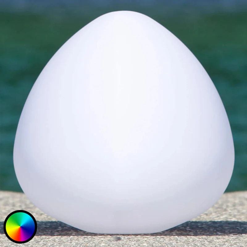 B-Ware Smart and Green Gartenleuchte Gartenlampe Stone XL LED Bluetooth App RGBW weiß