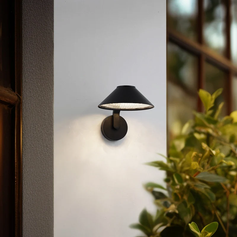 B-Ware Lindby Wandlampe Wandleuchte LED Capelo schwarz Aluminium pulverbeschichtet