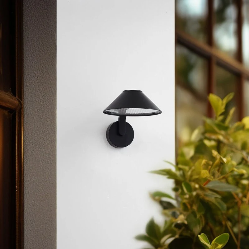 B-Ware Lindby Wandlampe Wandleuchte LED Capelo schwarz Aluminium pulverbeschichtet
