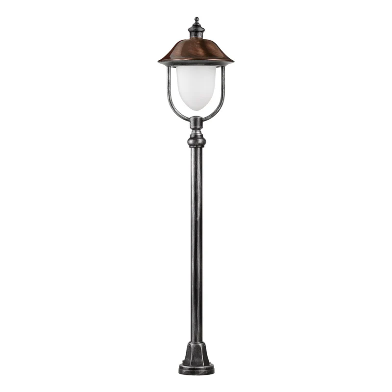 B-Ware LCD Wegeleuchte Gartenleuchte Peggy Kupfer schwarz silber Aluminium Kupfer