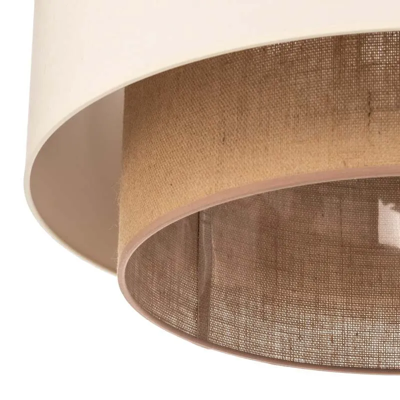 B-Ware Duolla Deckenlampe Boho Deckenlampe Deko-Deckenlicht E27 Ø 60 cm ecru SIEHE TEXT