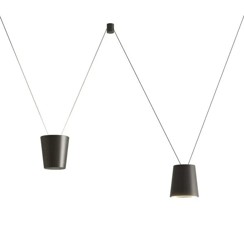B-Ware Kdln Pendelleuchte Hängeleuchte LED Sling Leuchte schwarz Aluminium Designer654