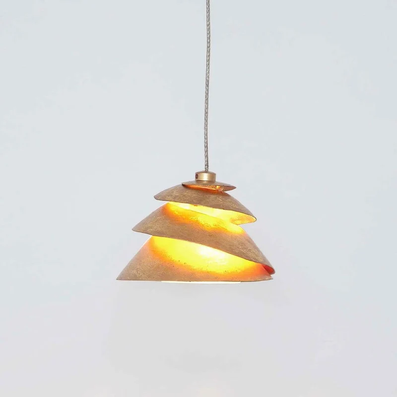 Pendelleuchte Snail Eisen Gold