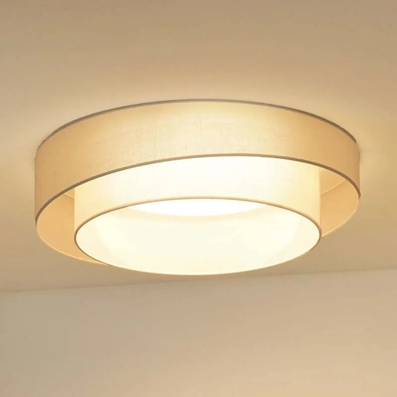 DUOLLA Deckenleuchte Deckenlampe LED Luneta weiß Fernbedienung dimmbar Textil282