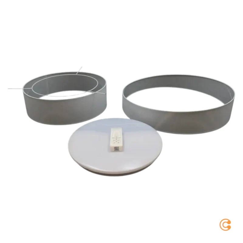 DUOLLA Deckenleuchte Deckenlampe LED Luneta weiß Fernbedienung dimmbar Textil282