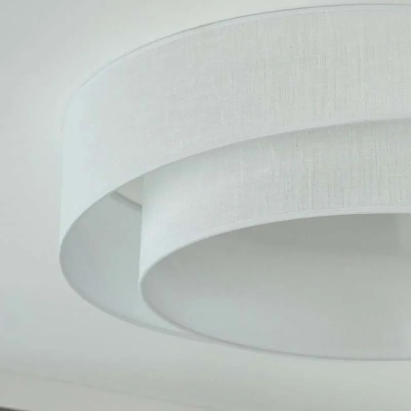 DUOLLA Deckenleuchte Deckenlampe LED Luneta weiß Fernbedienung dimmbar Textil282