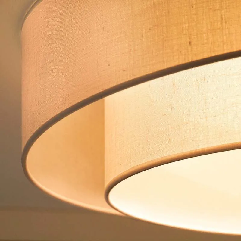 DUOLLA Deckenleuchte Deckenlampe LED Luneta weiß Fernbedienung dimmbar Textil282