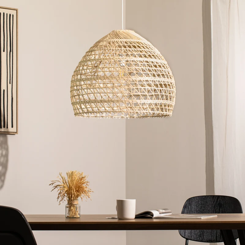 B-Ware Nowodvorski Hängeleuchte Pendelleuchte Lampe Rattan holz Stahl SIEHE TEXT/FOTO