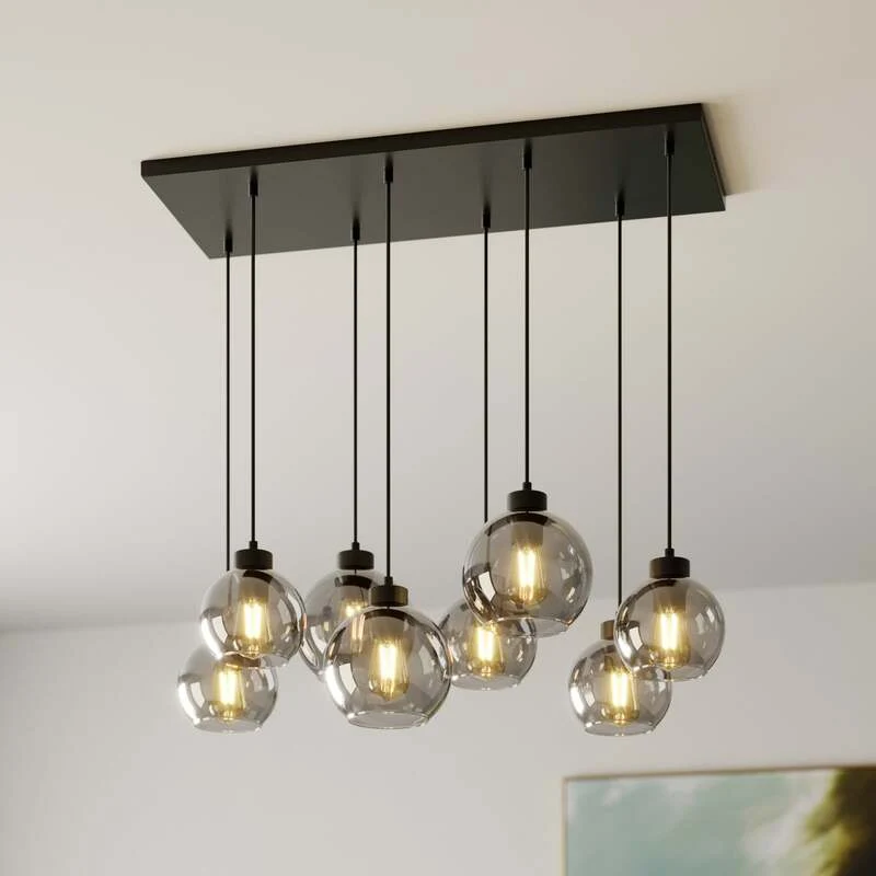 B-Ware Euluna Hängelampe Pendelleuchte Glas rauchgrau Cubus Leuchte SIEHE TEXT/FOTO