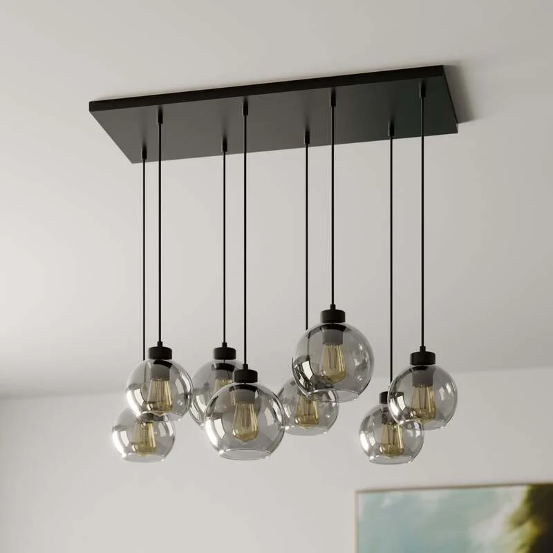 B-Ware Euluna Hängelampe Pendelleuchte Glas rauchgrau Cubus Leuchte SIEHE TEXT/FOTO