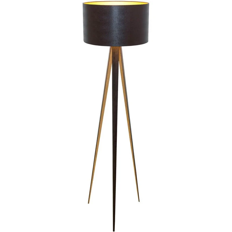 Stehleuchte Petra Eisen Braun-Schwarz-Gold